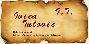 Ivica Tulović vizit kartica